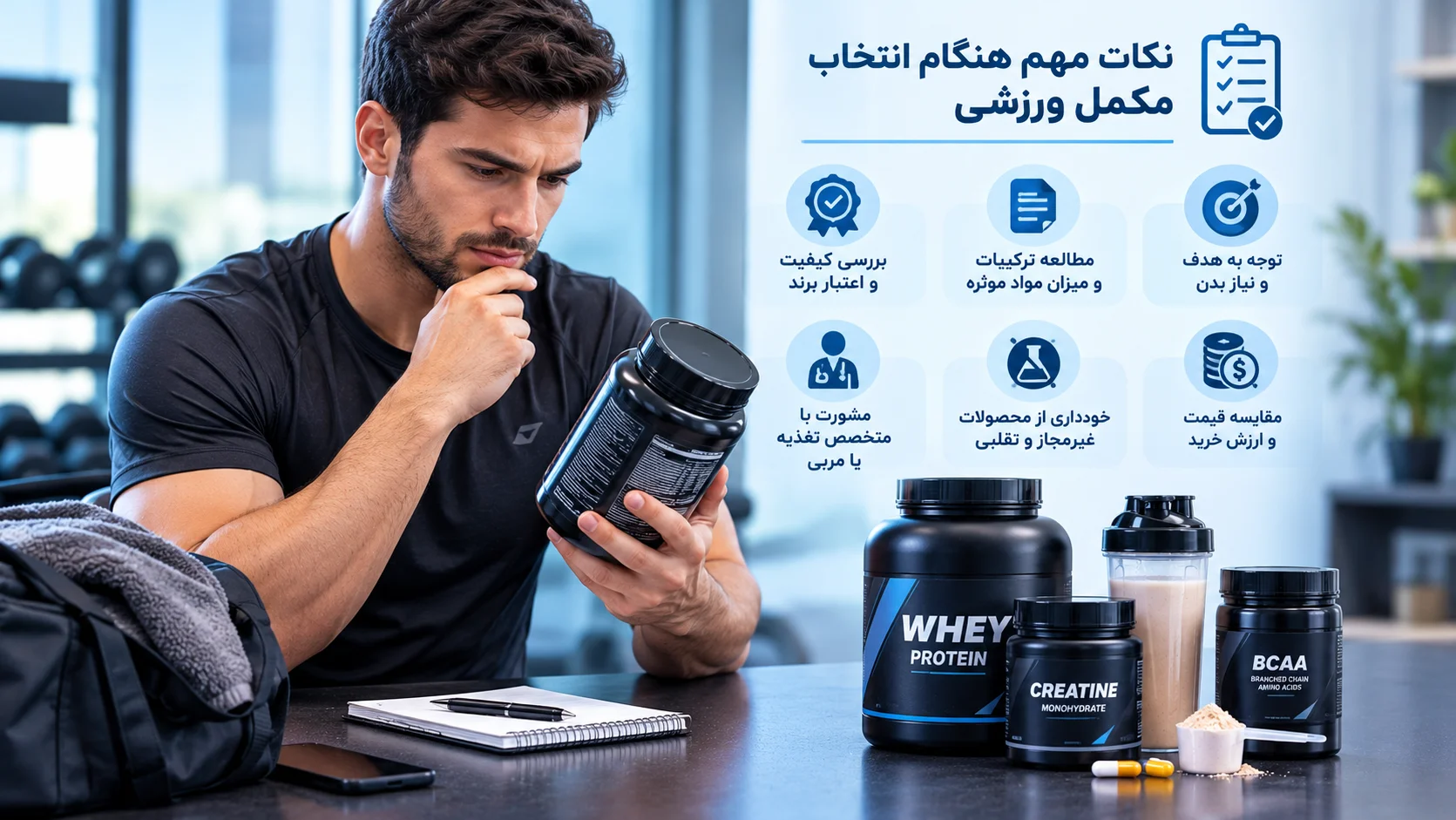 نکات مهم هنگام انتخاب مکمل ورزشی